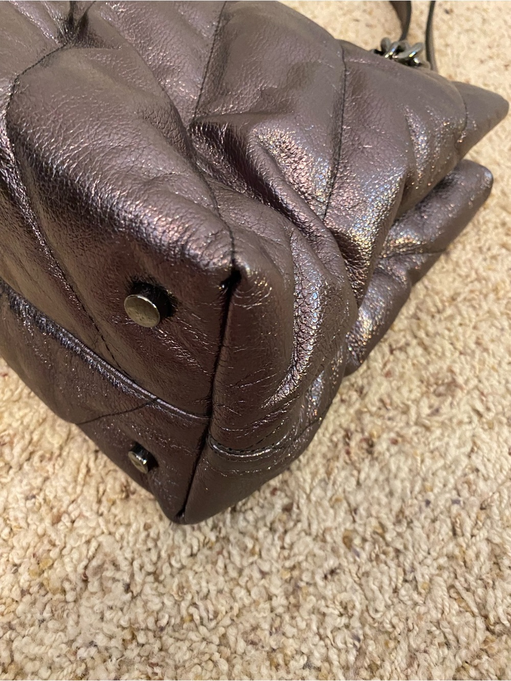 Kurt Geiger Leather Soho dark metallic bag - Picture 11 of 16
